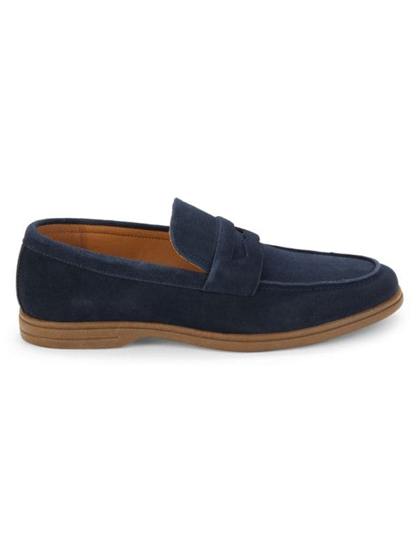 Saks Fifth Avenue Paolo Suede Penny Loafers